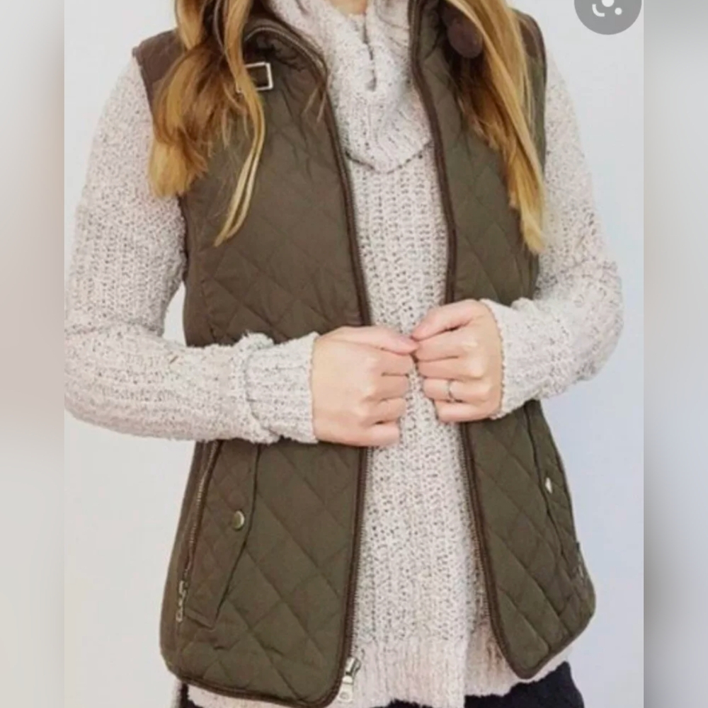 Olive green vest